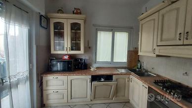 Cucina angolare componibile shabby chic color crem