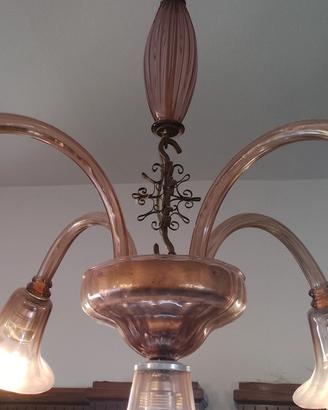 Lampadario in vetro di murano 