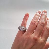 Anello Vintage  argento 926 e zirconi