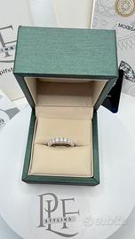 Anello Eternità Argento e Moissanite Certificata