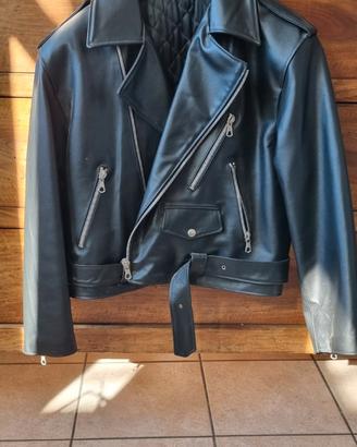 Chiodo vintage in vera pelle