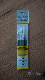 6 pennelli acrilici winsor & newton