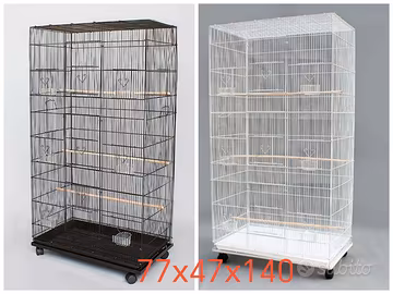 GABBIA UCCELLI BARRE PICCOLE 77 x 47 x 140