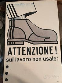 Cartello,sicurezza sul lavoro,vintage, insegna