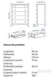 Cassettiera Koppang Ikea