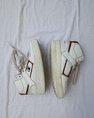 Scarpe sneakers Champion Vintage High Top Bianche 