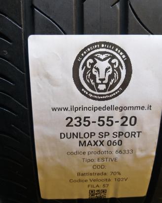 2 GOMME 235 55 20 DUNLOP A66333