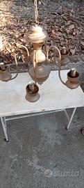 lampadario ottone e bronzo