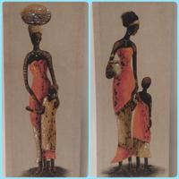 coppia quadri etnici anni 90