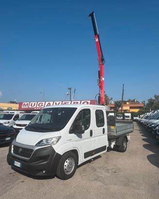 FIAT DUCATO 2.3 E6 DOPPIA CABINA GRU+CASSONE