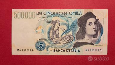 500.000 lire Raffaello MA004219A 6 maggio 1997