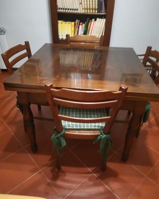 tavolo quadrato massello