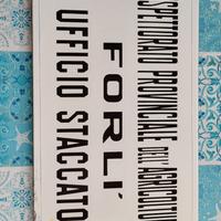 Insegna Targa Smaltata Forlì Bollo Matricola 