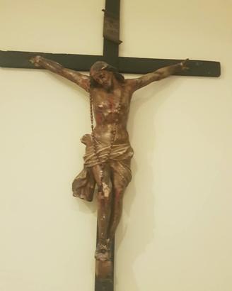 Crocifisso antico in Cartapesta  - scultura sacra