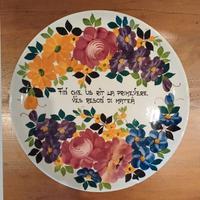 piatto collezione o decoro Pezzetta motto friulano