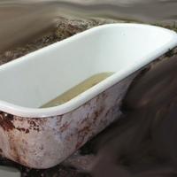 vasca da bagno in ghisa,senza piedi anni 60