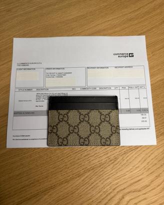 Portacarte gucci gg supreme