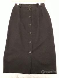 Gonna victor victoria nera, in lana, taglia 40