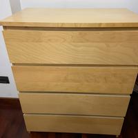 Comò IKEA 4 cassetti - legno chiaro - buone con