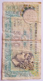 Banconota italiana 500 lire