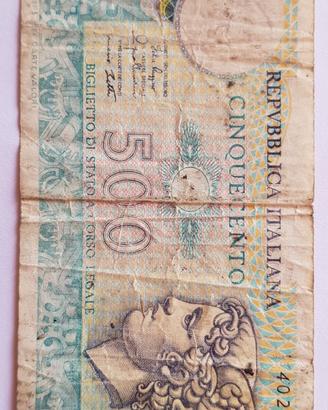 Banconota italiana 500 lire