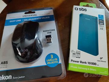 POWERBANK 10000 mah NUOVO PIU MOUSE OMAGGIO