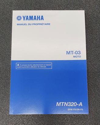 USO E MANUTENZIONE MANUALE YAMAHA PER MT-03 IN FRA