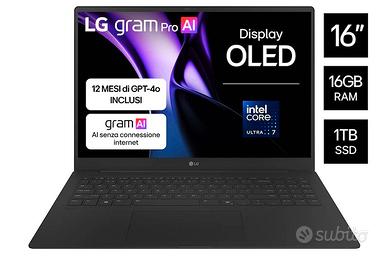 Notebook gram Pro 16" OLED,
Windows11 Home, Ultra
