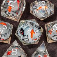 Set dadi D&D Resina Pesci Koi