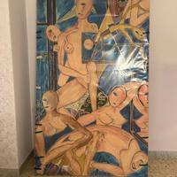 Quadro figurativo espressionista firmato Savinetti