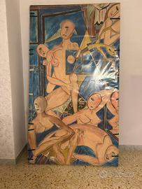Quadro figurativo espressionista firmato Savinetti