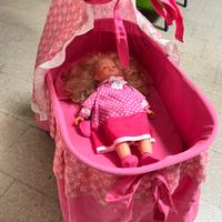 Culla con ruote + Bambola