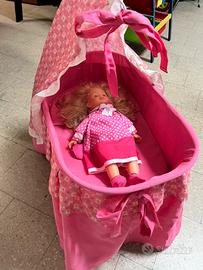 Culla con ruote + Bambola