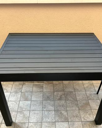 Tavolo da pranzo allungabile d’alluminio antracite