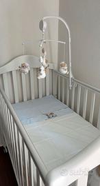 Lettino Nanan bianco con materasso