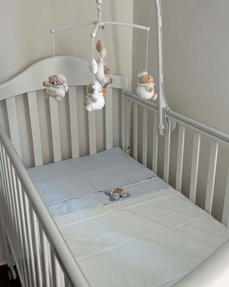 Lettino Nanan bianco con materasso