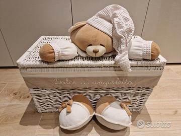 Baule cesta Bianco portagiochi