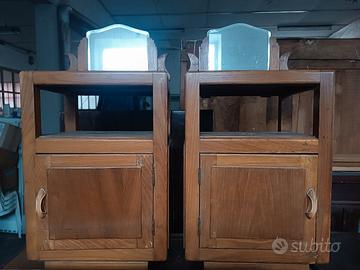 Copia comodini da letto in legno