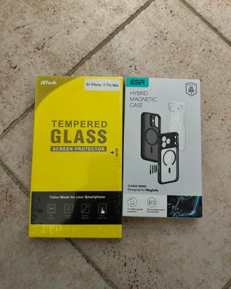 Cover e vetro privacy iphone 17 pro max