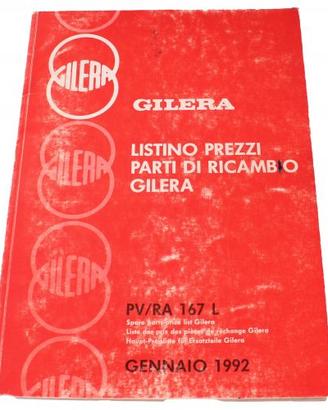 Catalogo listino prezzi parti di ricambio Gilera g