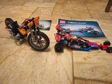lego tecnic moto  42007 e dragster 42010 e 420011