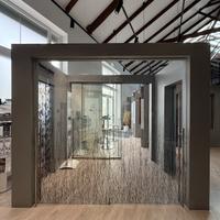 Porta in vetro doppia, scorrevole in luce