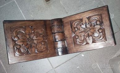 porta libri in legno