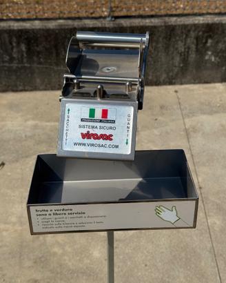 Distributore inox sacchetti e guanti monouso