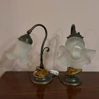 Lampade abat-jour in ottone in stile deco liberty