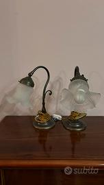 Lampade abat-jour in ottone in stile deco liberty