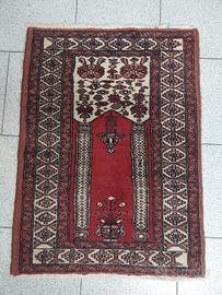 Coppia di tappeti orientali da preghiera (Mihrab)