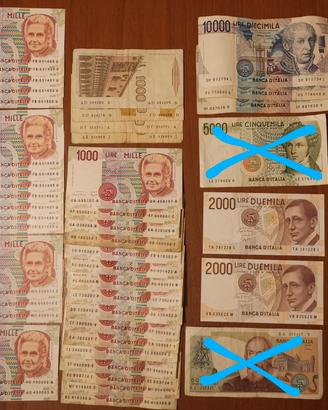 Banconote e monete lire italiane anche rare