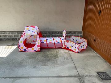 Vasca per palline con capanna per bambini