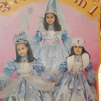 Vestito Carnevale 8/10anni Cenerentola,Fatina 3in1